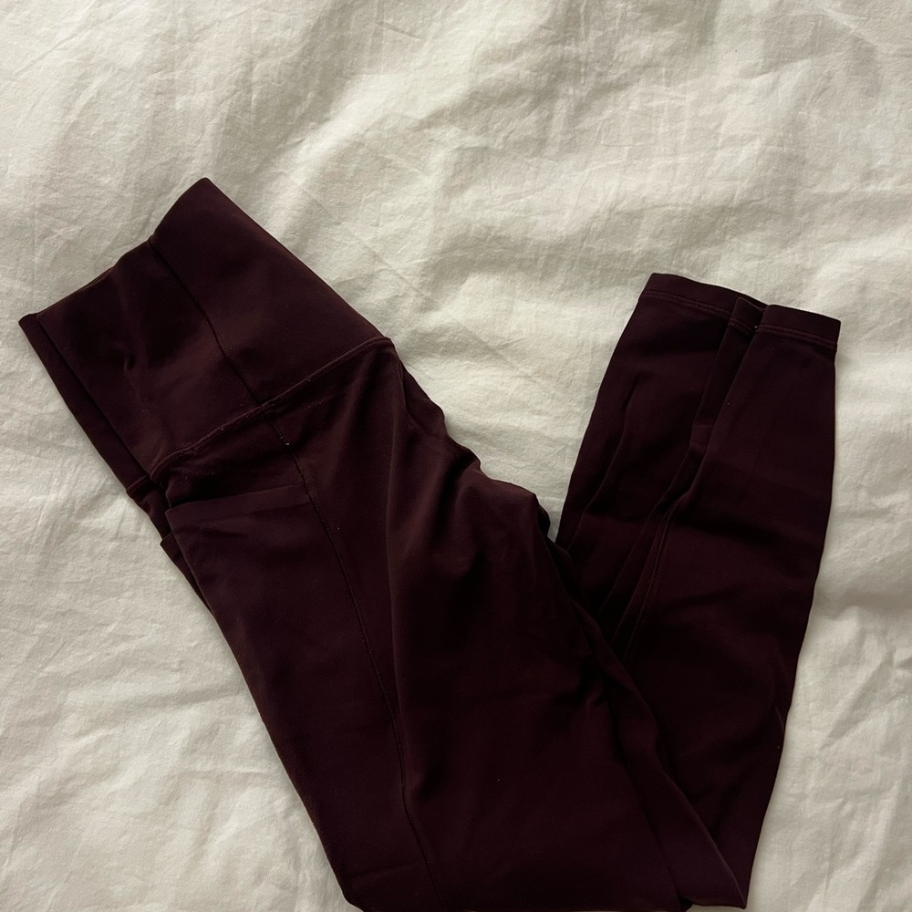 Athleta Burgundy Leggings